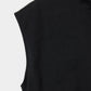 shell button side tack no sleeve blouse Black【Delivery in June 2026】