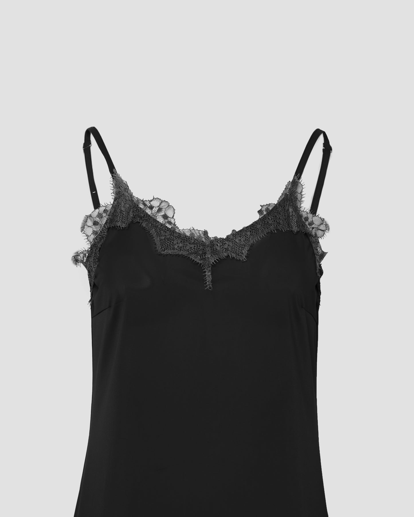 lace layered drape jersey dress Black【Delivery in July 2026】