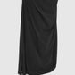 lace layered drape jersey dress Black【Delivery in July 2026】