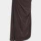 lace layered drape jersey dress Brown【Delivery in July 2026】