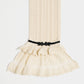 frilled lace knit scarf Ivory【stock】