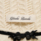 frilled lace knit scarf Ivory【stock】