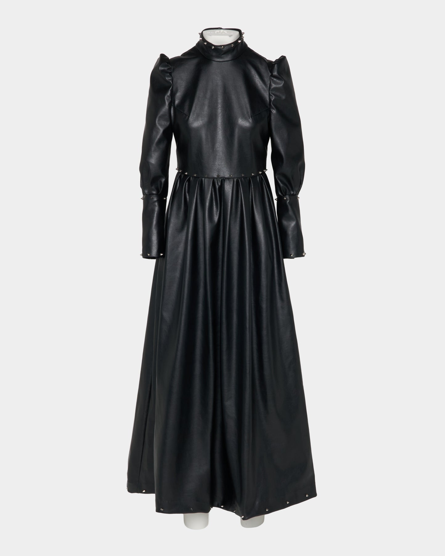 silver studs leather dress【Delivery in September 2026】