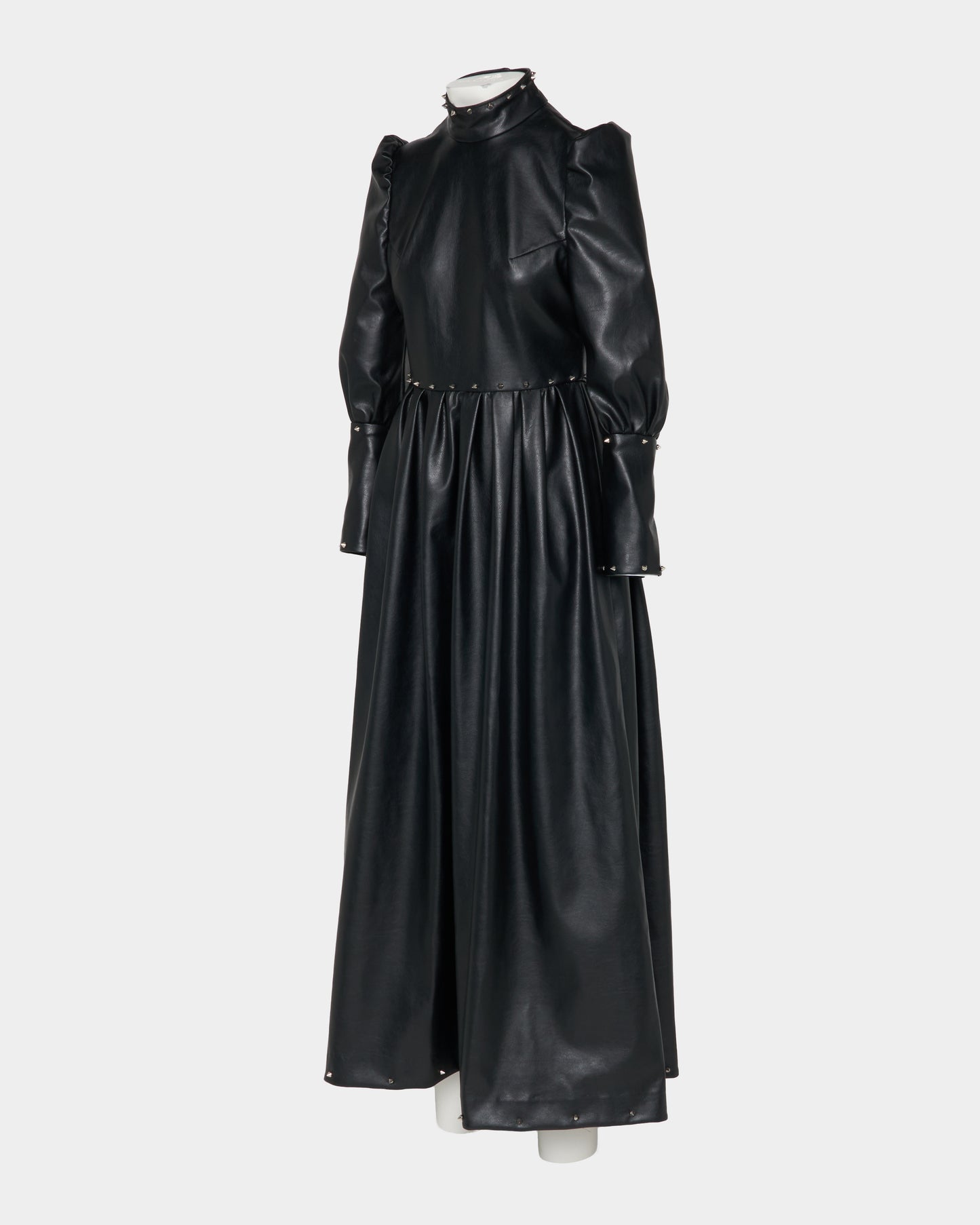 silver studs leather dress【Delivery in September 2026】