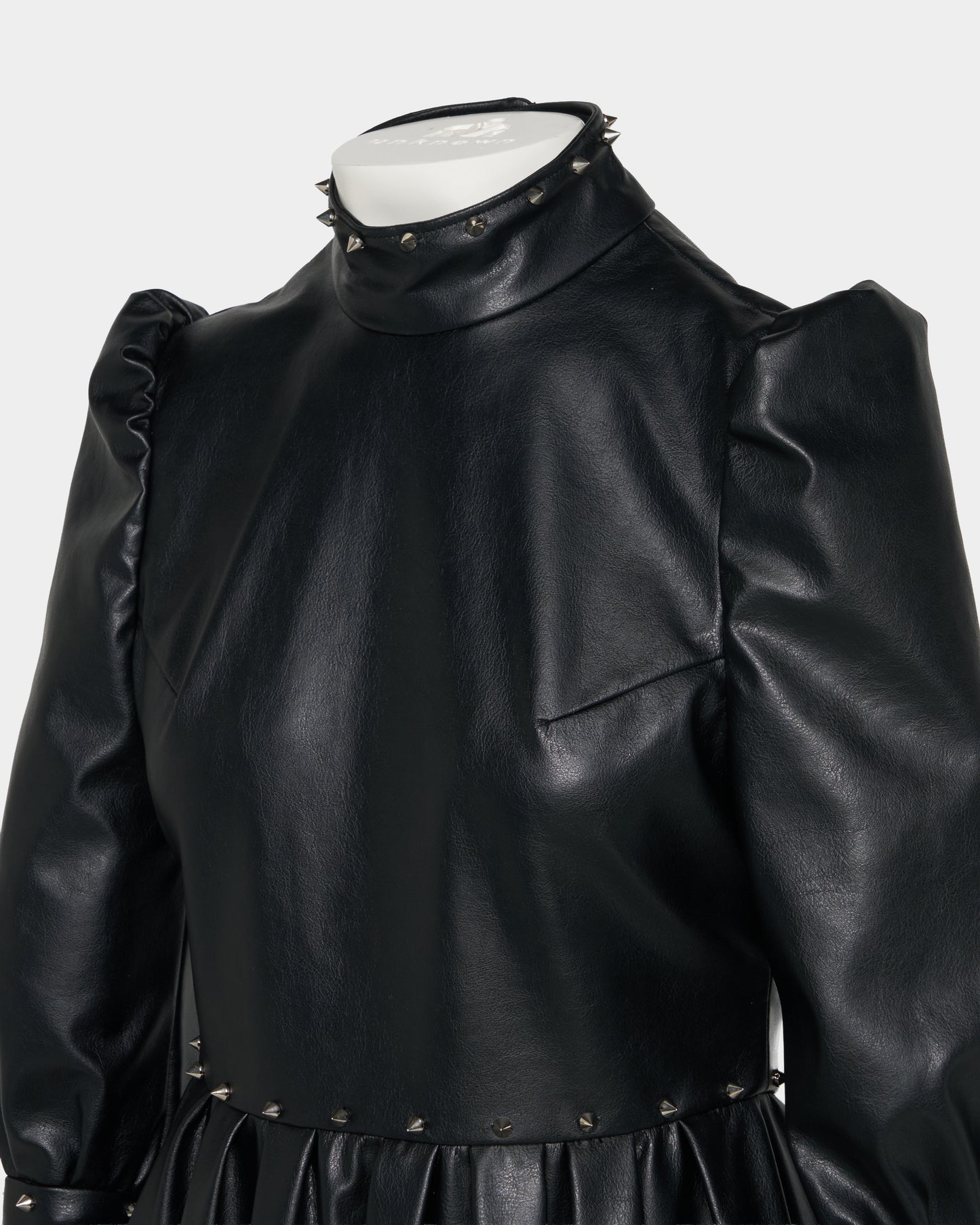 silver studs leather dress【Delivery in September 2026】