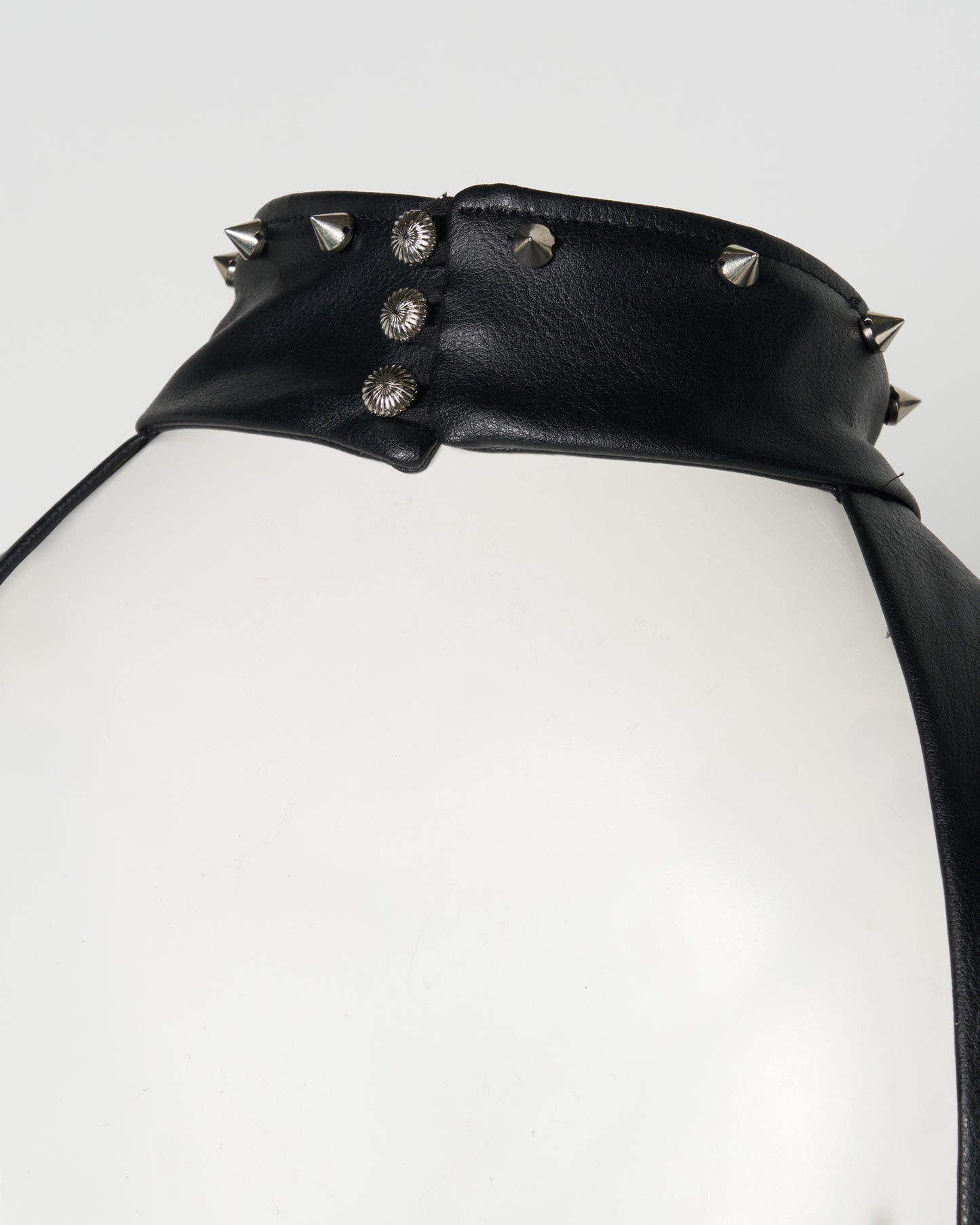 silver studs leather dress【Delivery in September 2026】