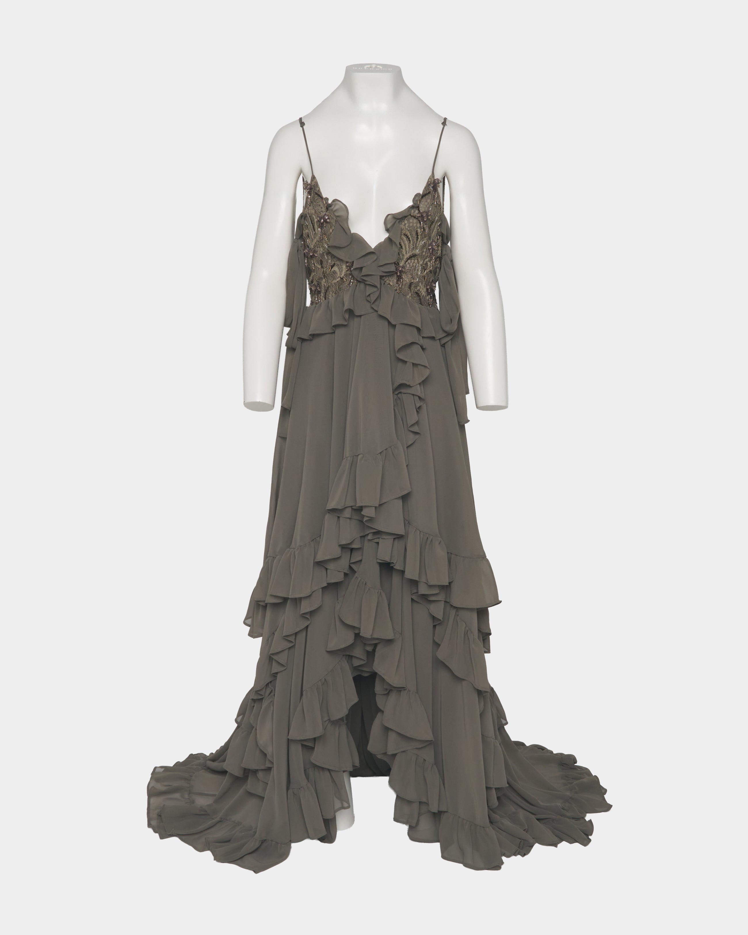 タナカダイスケ|ドレス|midnight garden frill chiffon dress