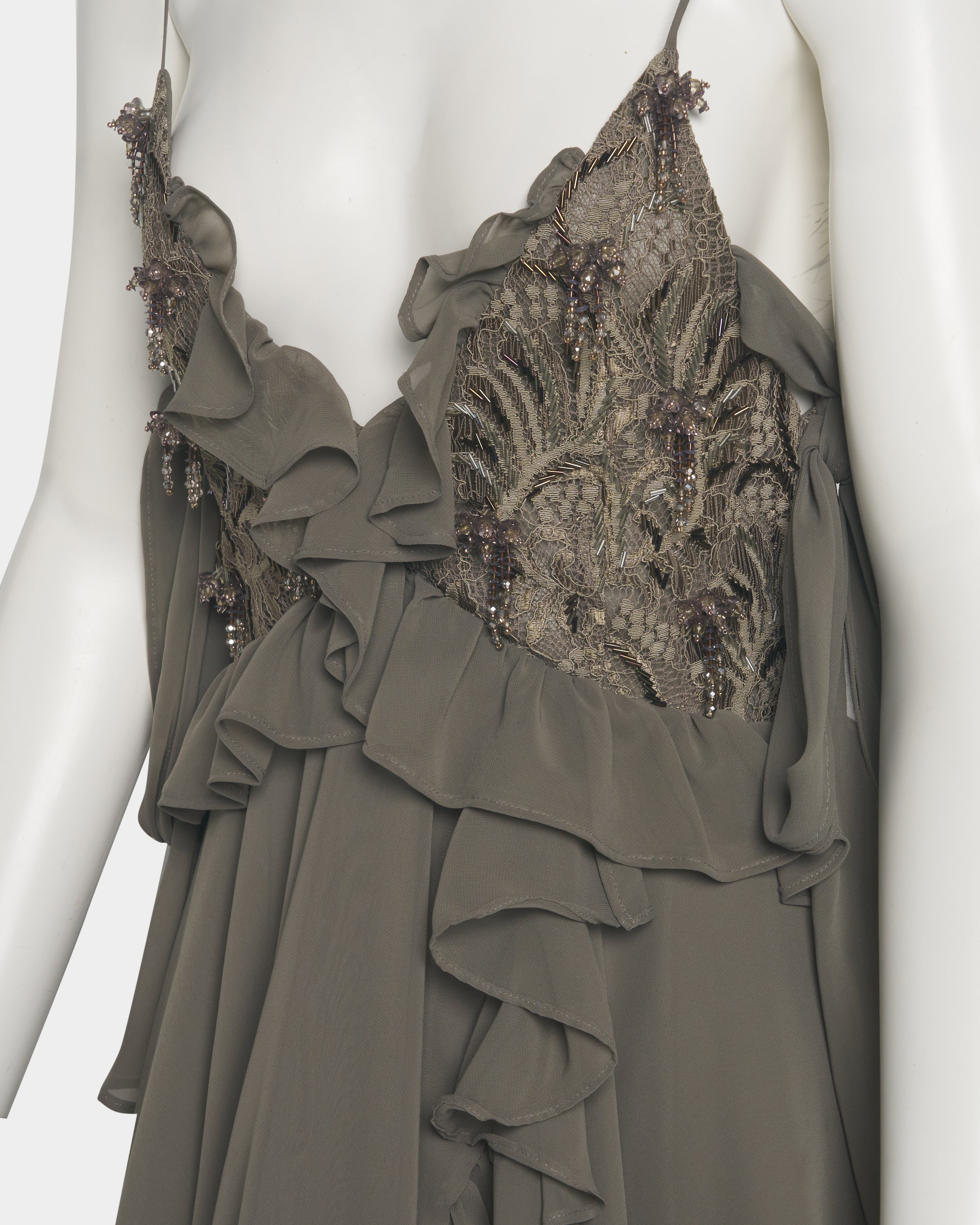 タナカダイスケ|ドレス|midnight garden frill chiffon dress