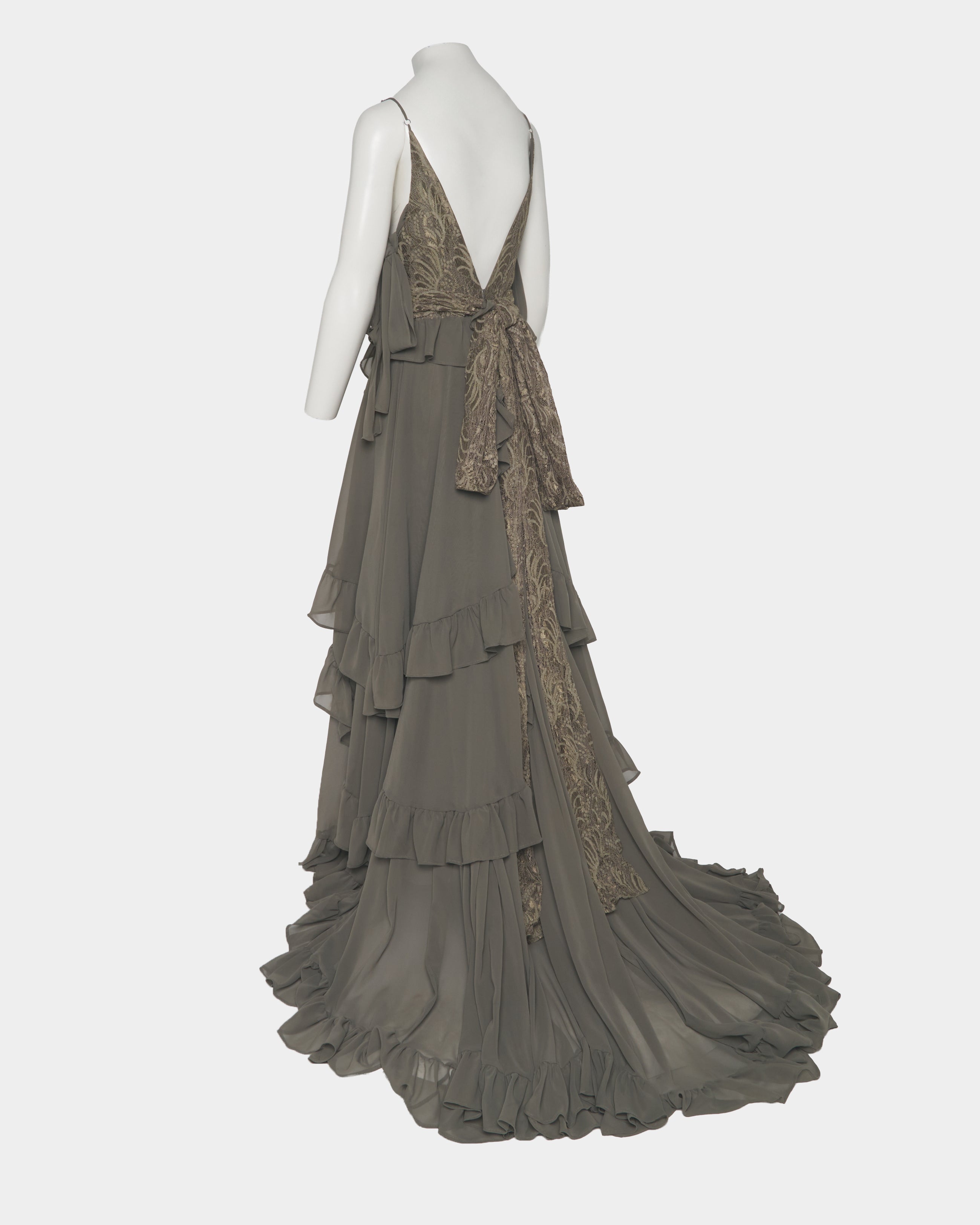 タナカダイスケ|ドレス|midnight garden frill chiffon dress