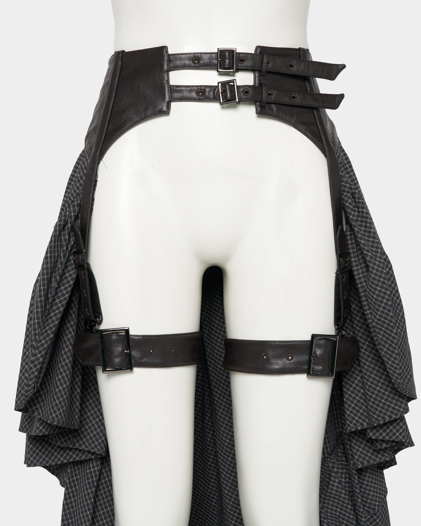 gartered check skirt【Delivery in August 2026】