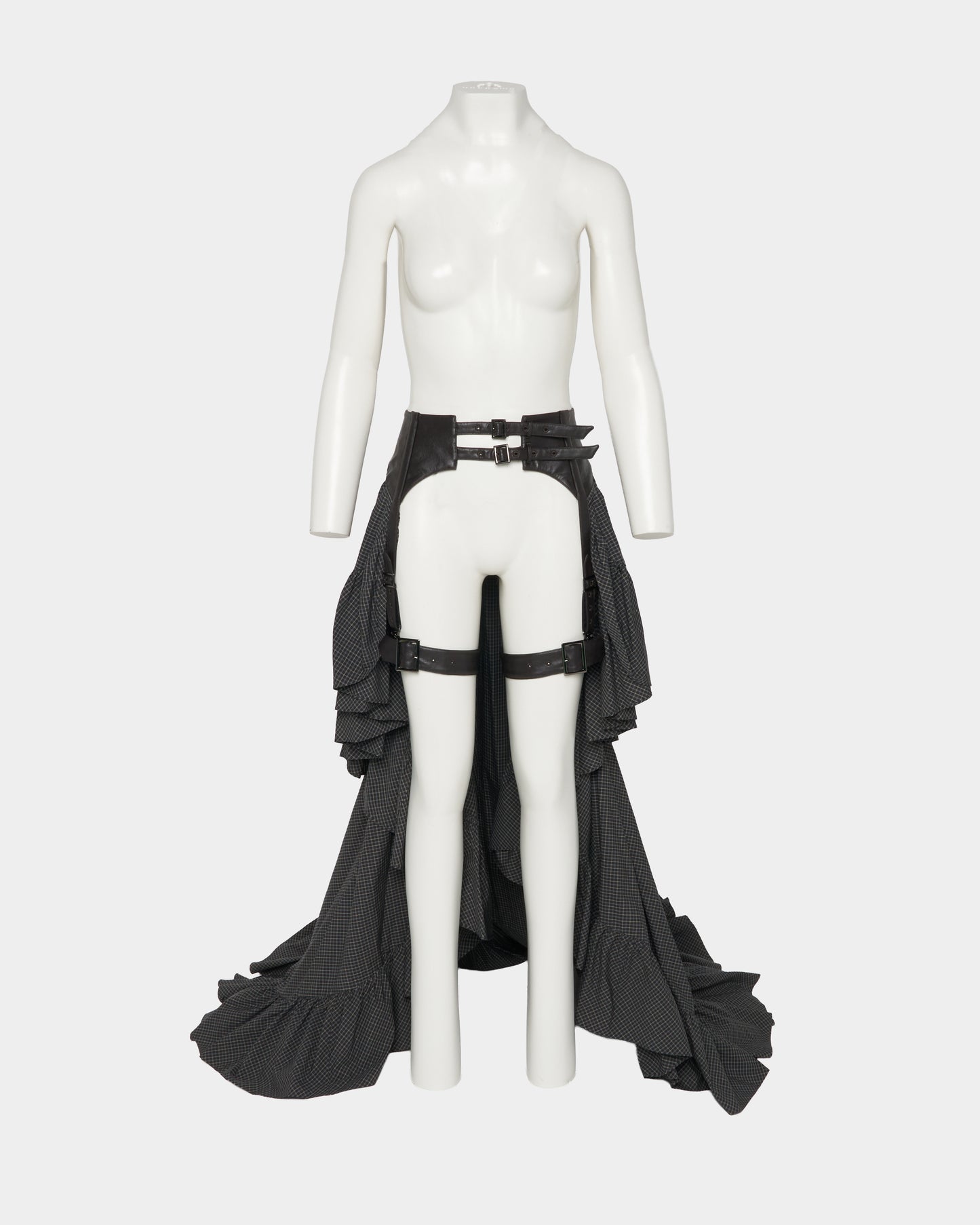 gartered check skirt【Delivery in August 2026】