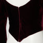 check corset velvet blouse Red【Delivery in September 2026】