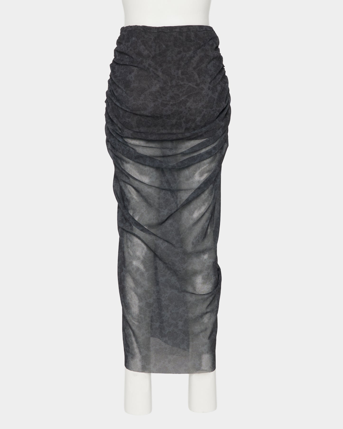 meteorite print tulle drape skirt Dark Green【Delivery in August 2026】