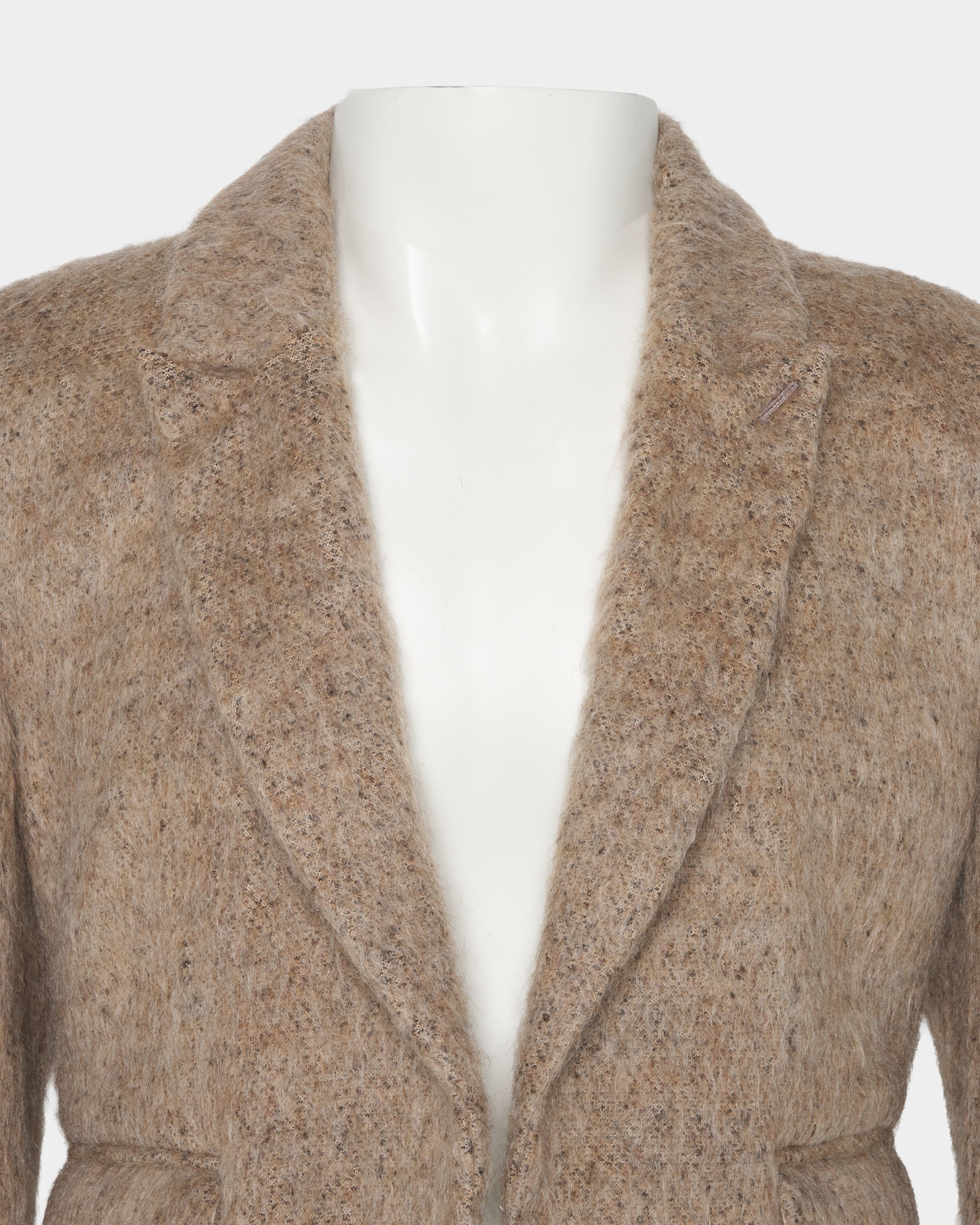 タナカダイスケ|コート|power shoulder mohair tail coat beige