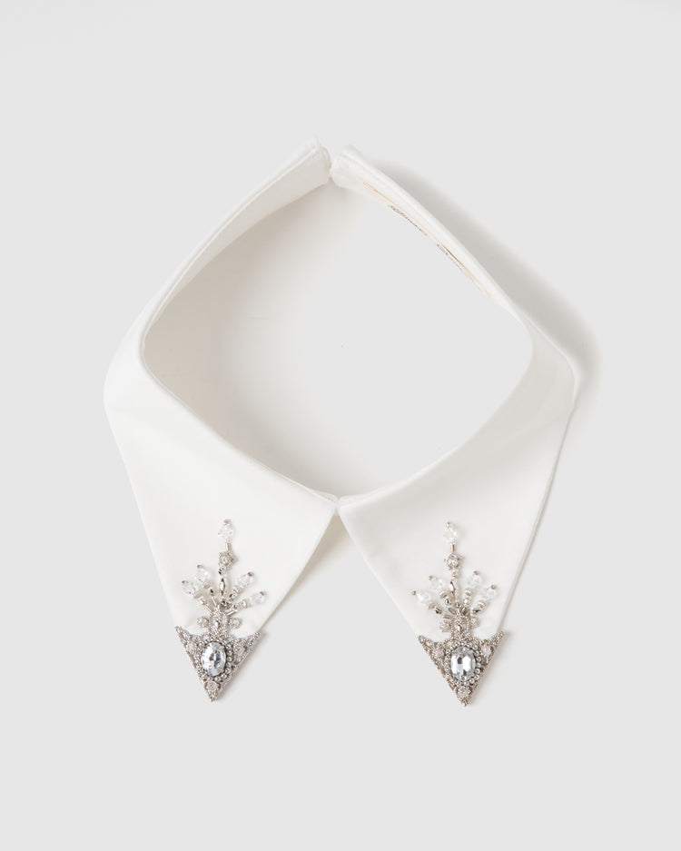 crystal silver tip collar【Delivery in February 2027】