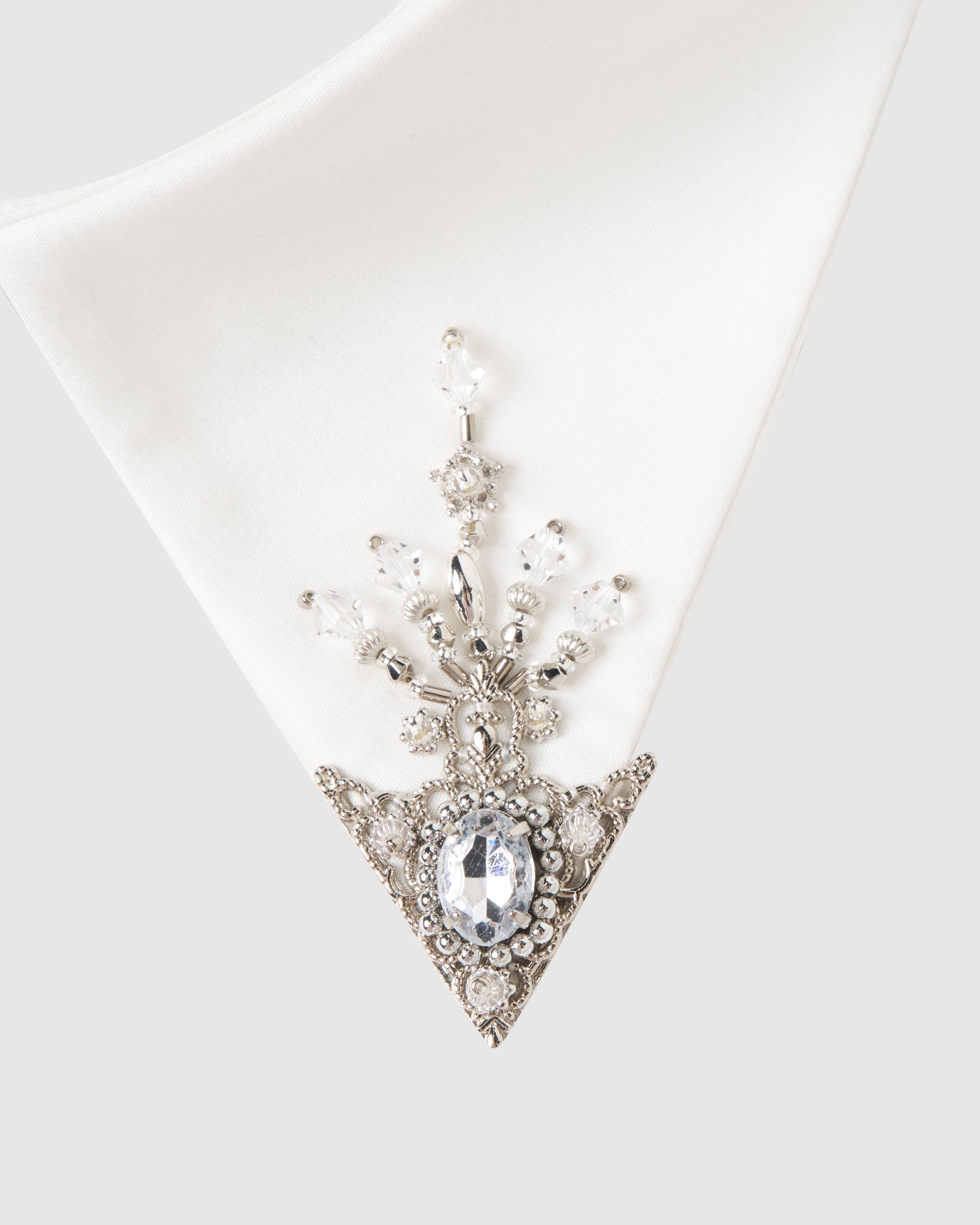 crystal silver tip collar – tanakadaisuke