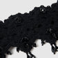 lace crochet knit hair band Black【Delivery in August 2026】