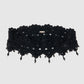 lace crochet knit hair band Black【Delivery in August 2026】