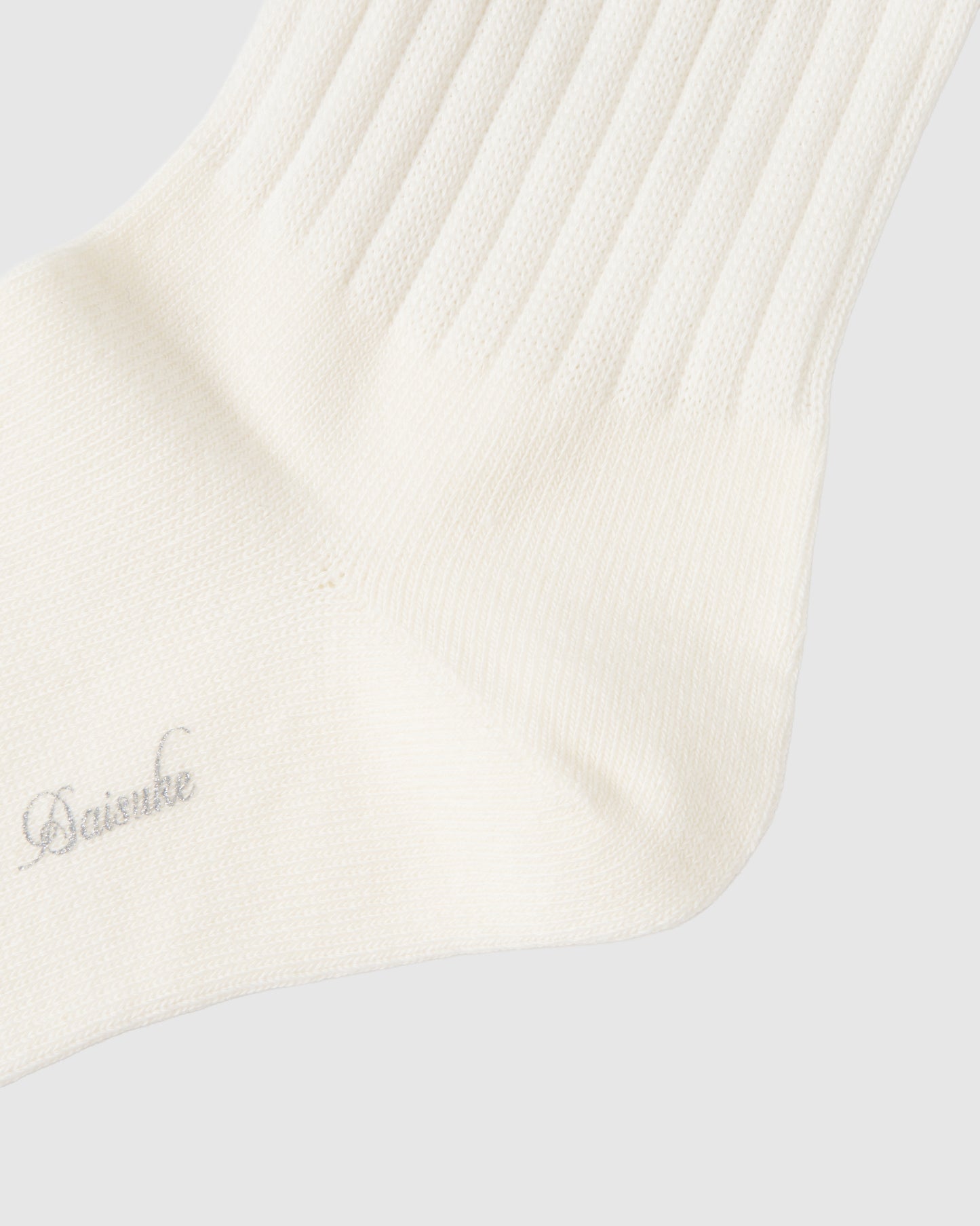 black bijou ribbon socks White【Delivery in July 2026】