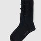 black bijou ribbon socks Black【Delivery in July 2026】