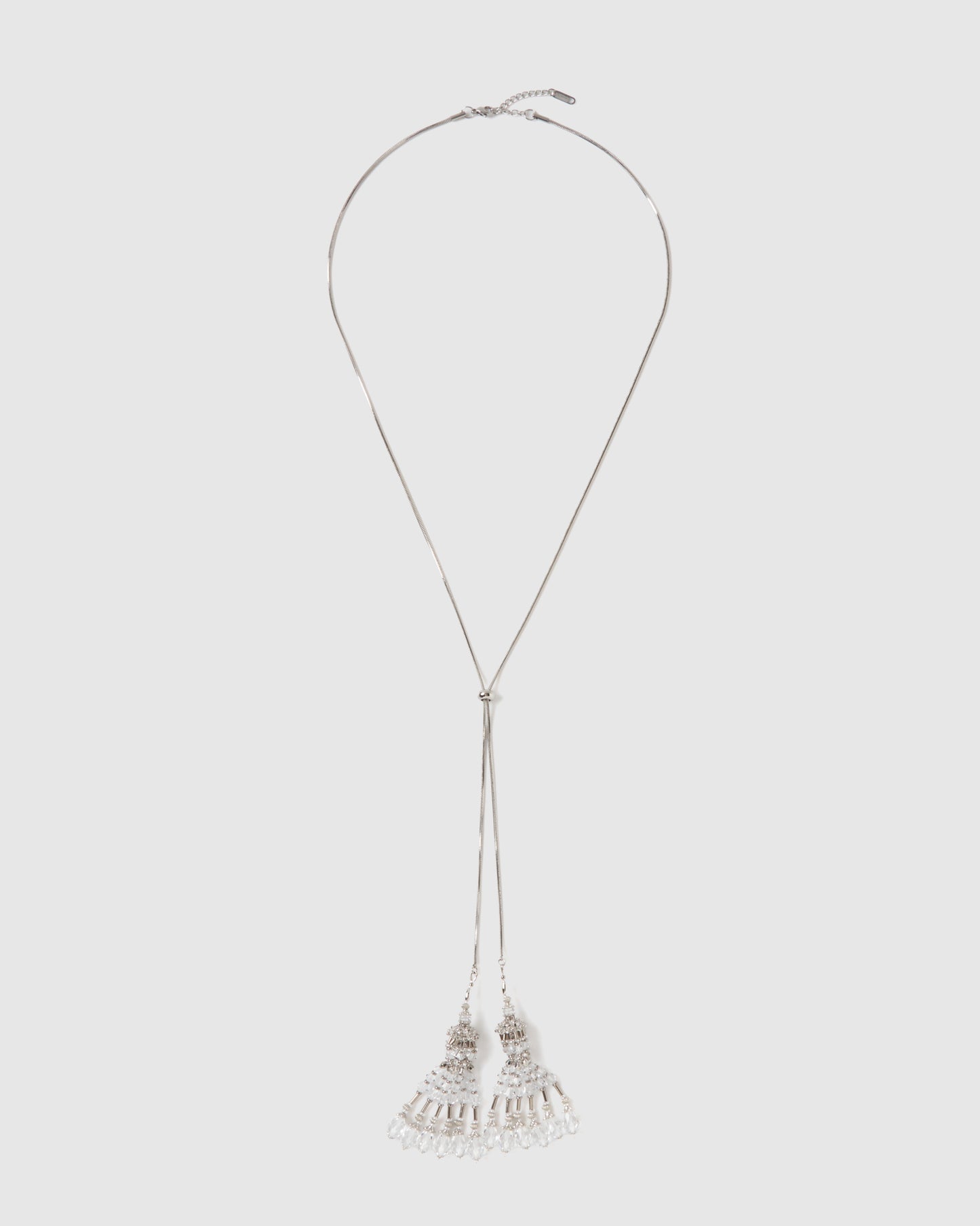 crystal bijou tassel long necklace【Delivery in August 2026】