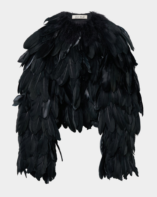 feather jacket Black【Delivery in August 2026】