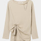 body piercing long sleeve pullover Light Beige【Delivery in July 2026】