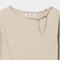 body piercing long sleeve pullover Light Beige【Delivery in July 2026】