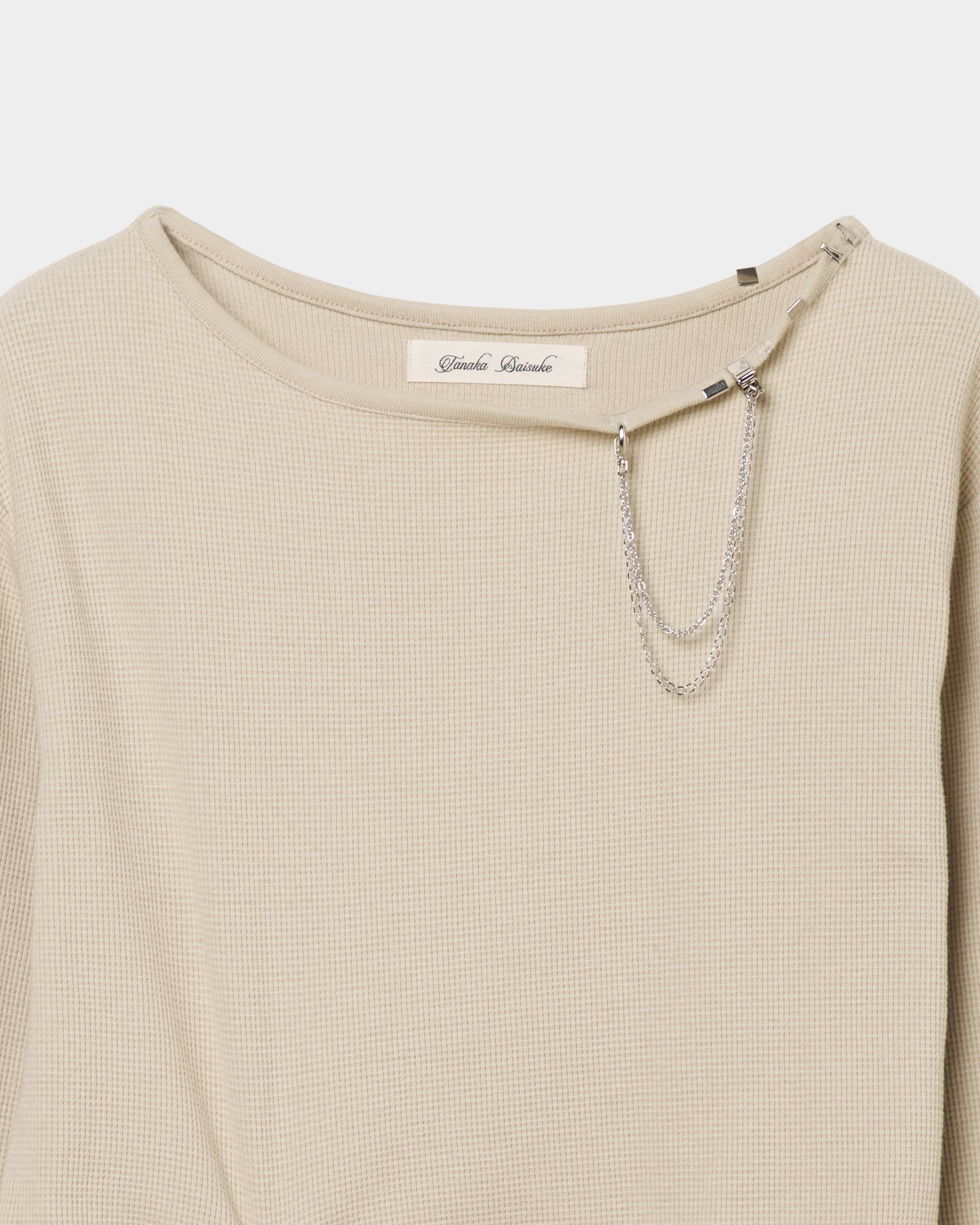 body piercing long sleeve pullover Light Beige【Delivery in July 2026】