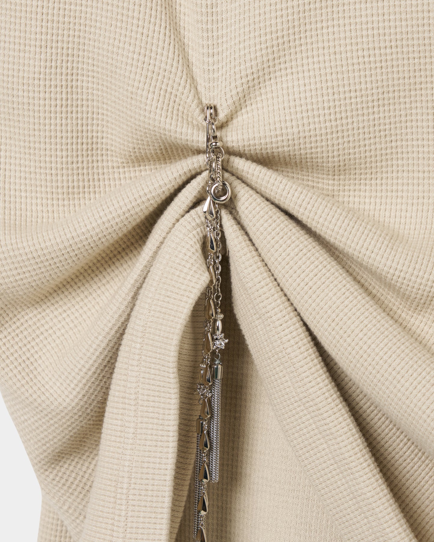 body piercing long sleeve pullover Light Beige【Delivery in July 2026】