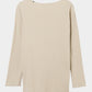 body piercing long sleeve pullover Light Beige【Delivery in July 2026】
