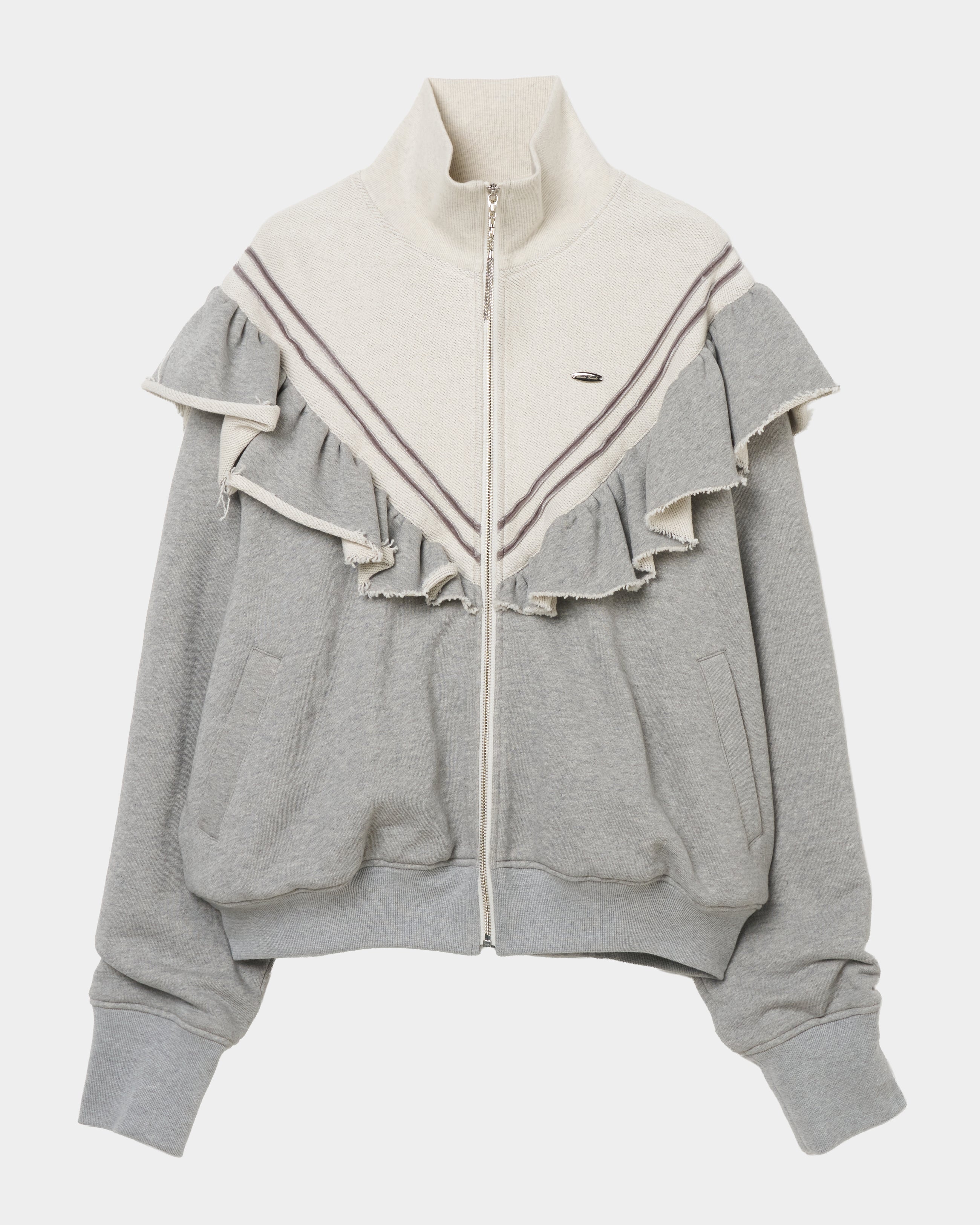 tanakadaisuke タナカダイスケ　 フリル付きジャケット ブルゾン タナカダイスケ|ジャケット|frill jersey track jacket – tanakadaisuke