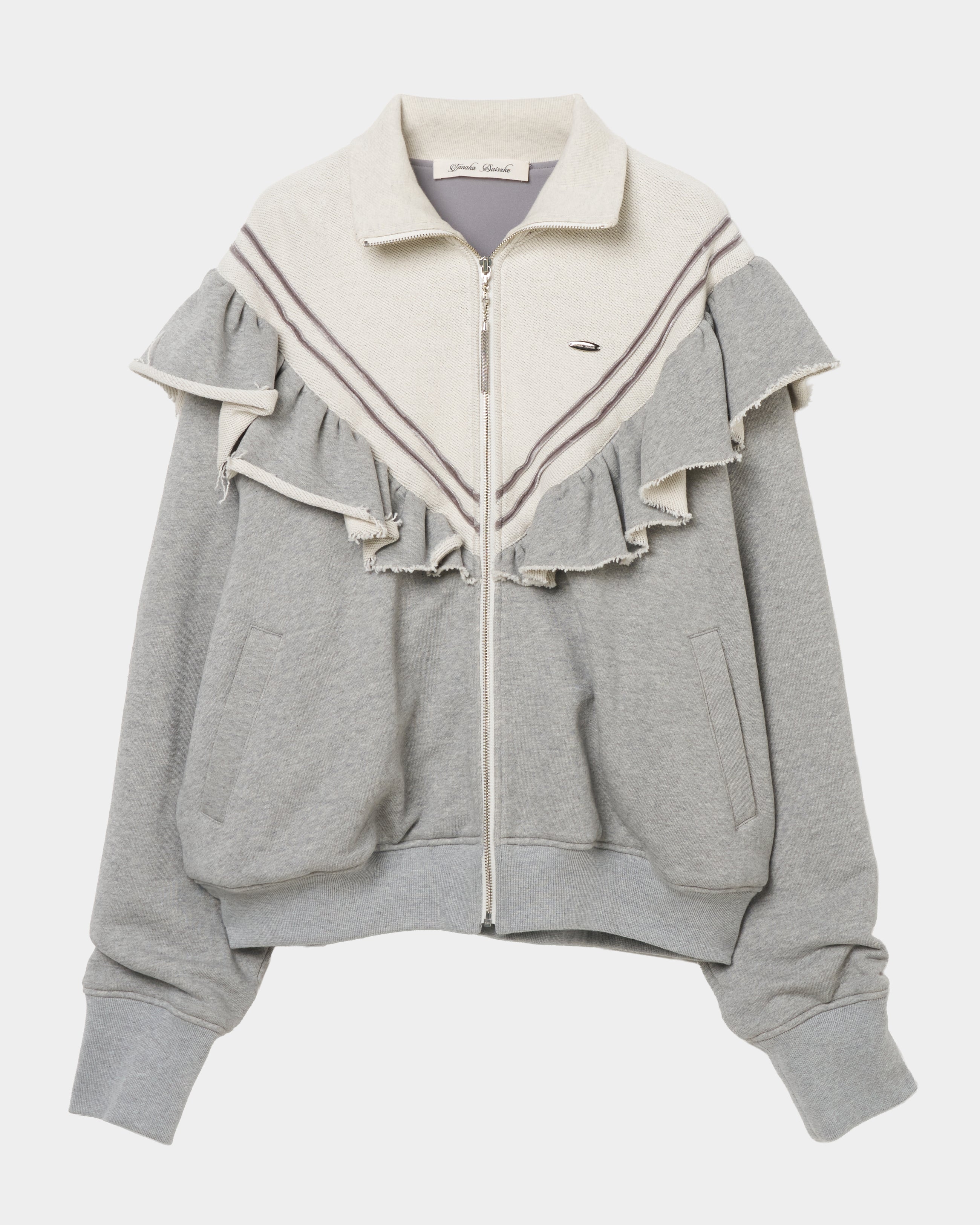 tanakadaisuke タナカダイスケ　 フリル付きジャケット ブルゾン タナカダイスケ|ジャケット|frill jersey track jacket – tanakadaisuke