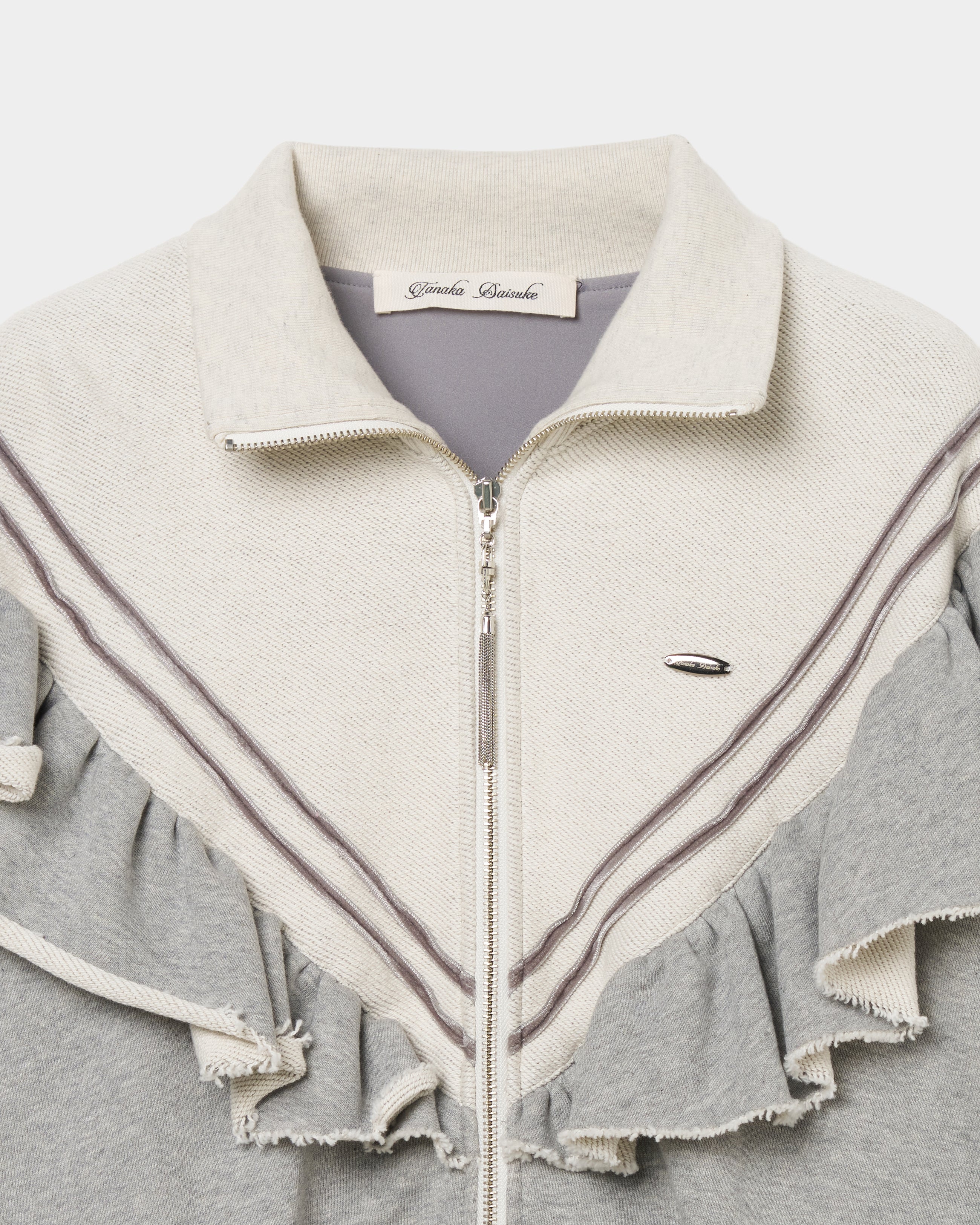 tanakadaisuke タナカダイスケ　 フリル付きジャケット ブルゾン タナカダイスケ|ジャケット|frill jersey track jacket – tanakadaisuke