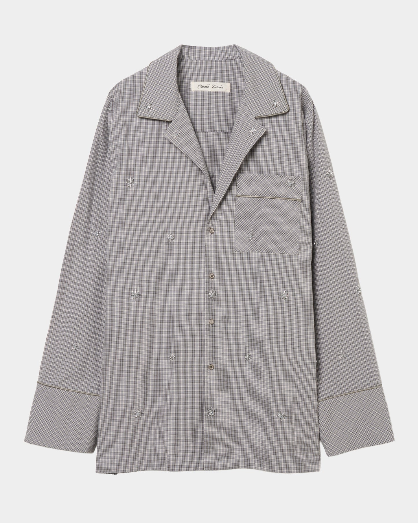 star dot check sleep shirt【Delivery in September 2026】