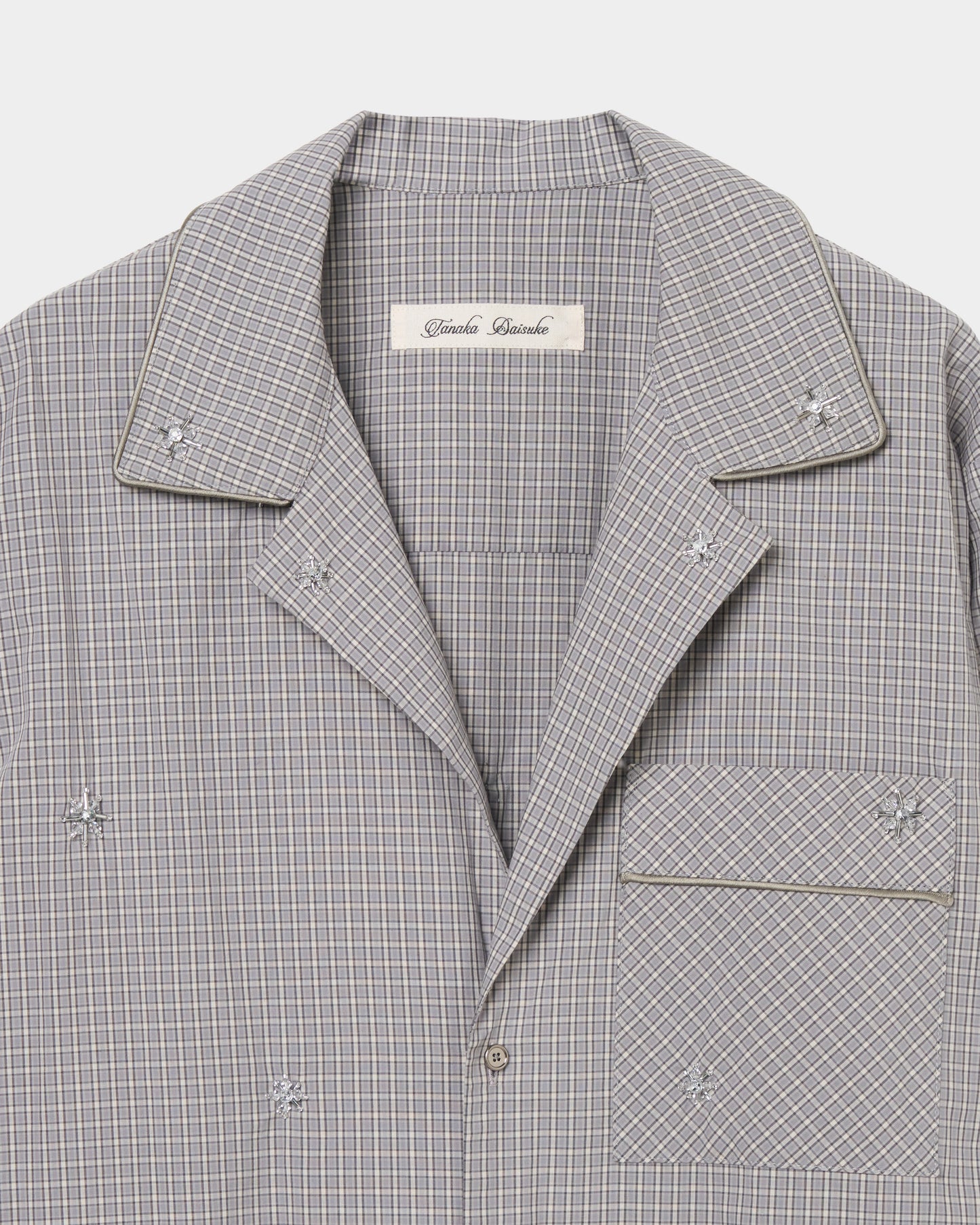 star dot check sleep shirt【Delivery in September 2026】