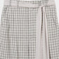 fringe sheer belt check pants 【Delivery in August 2026】