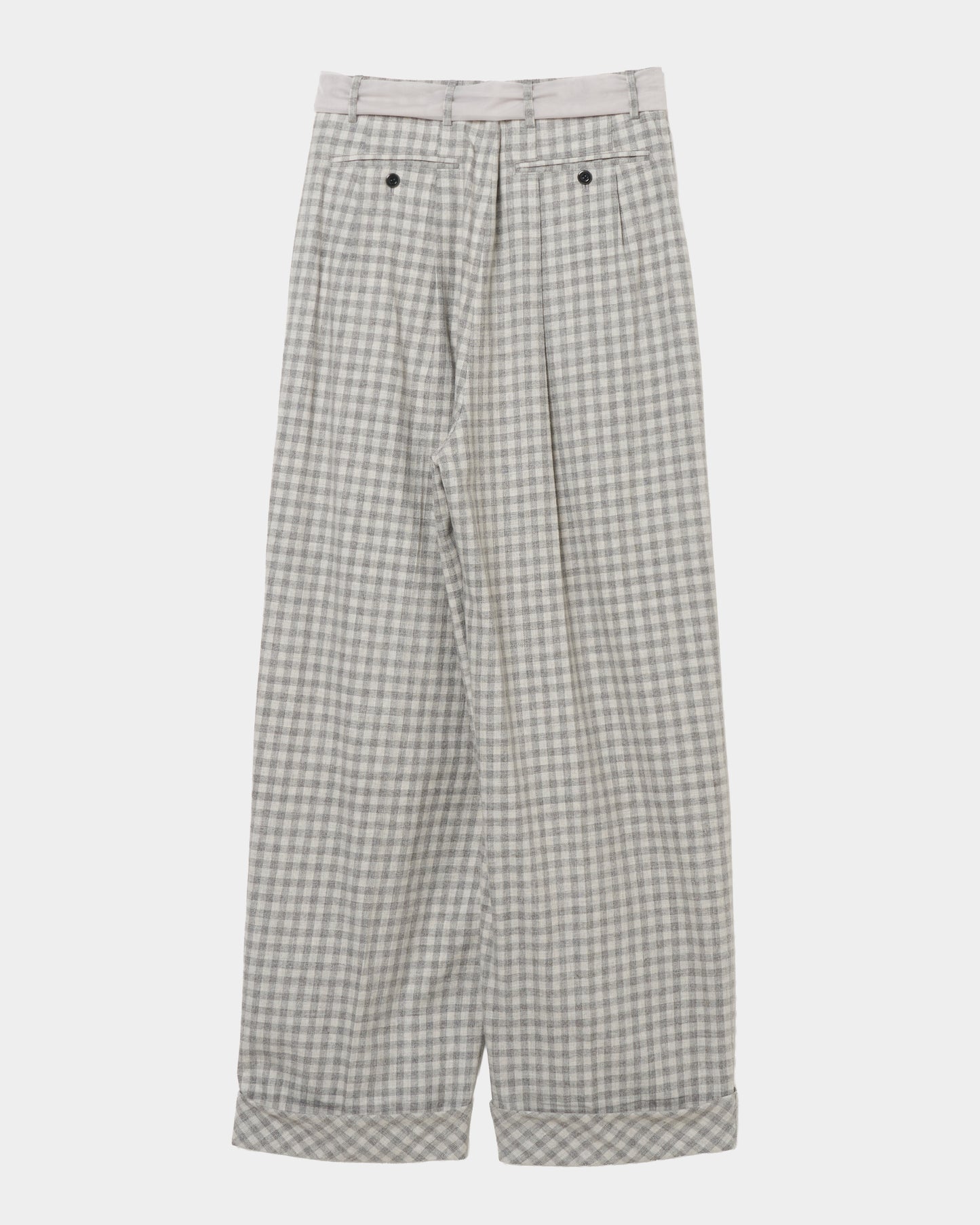fringe sheer belt check pants 【Delivery in August 2026】