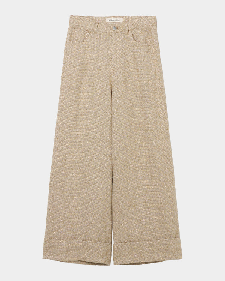 shiny tweed pants【Delivery in August 2026】