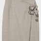 metal buckle stripe wool wrap skirt Greige【Delivery in July 2026】