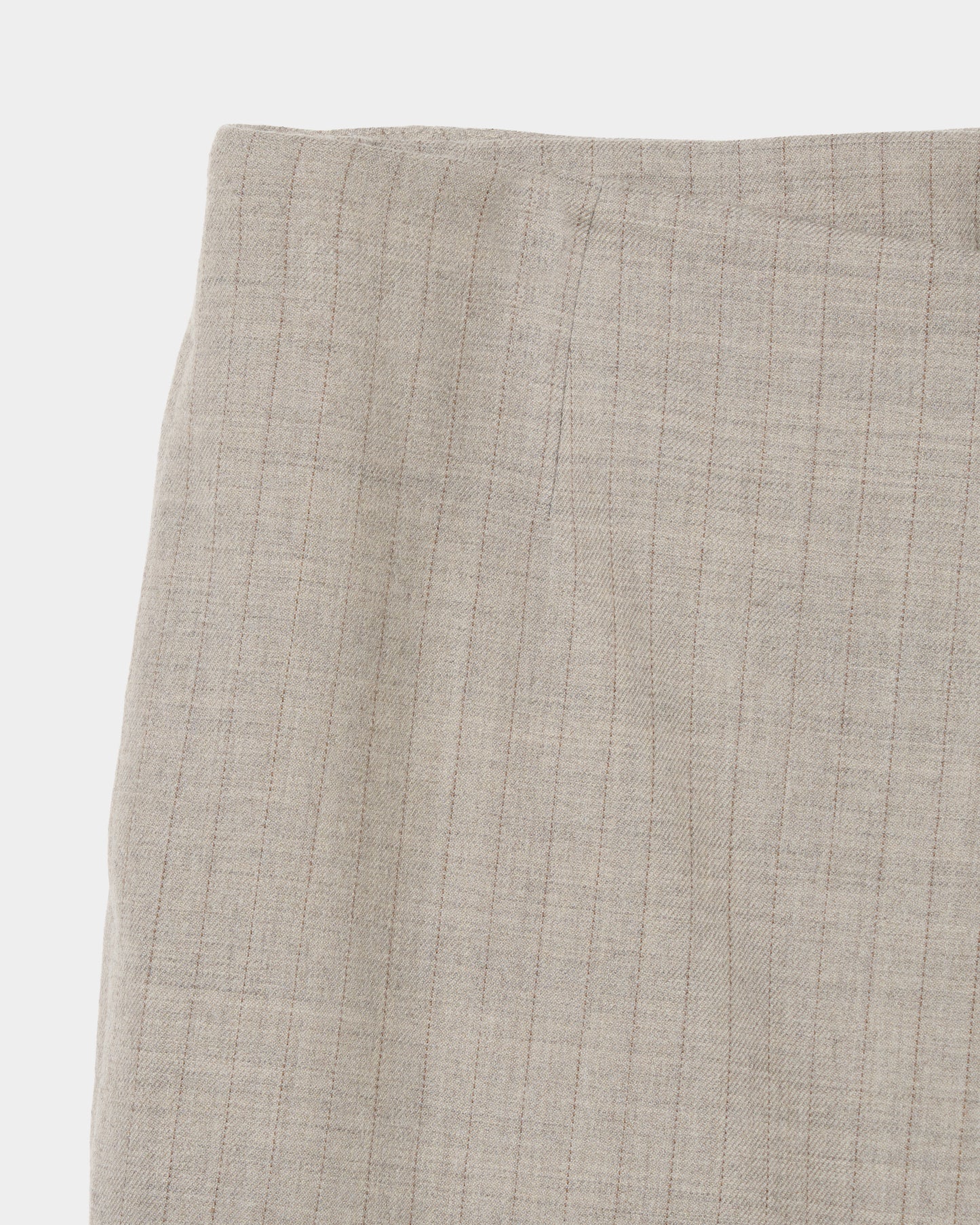 metal buckle stripe wool wrap skirt Greige【Delivery in July 2026】