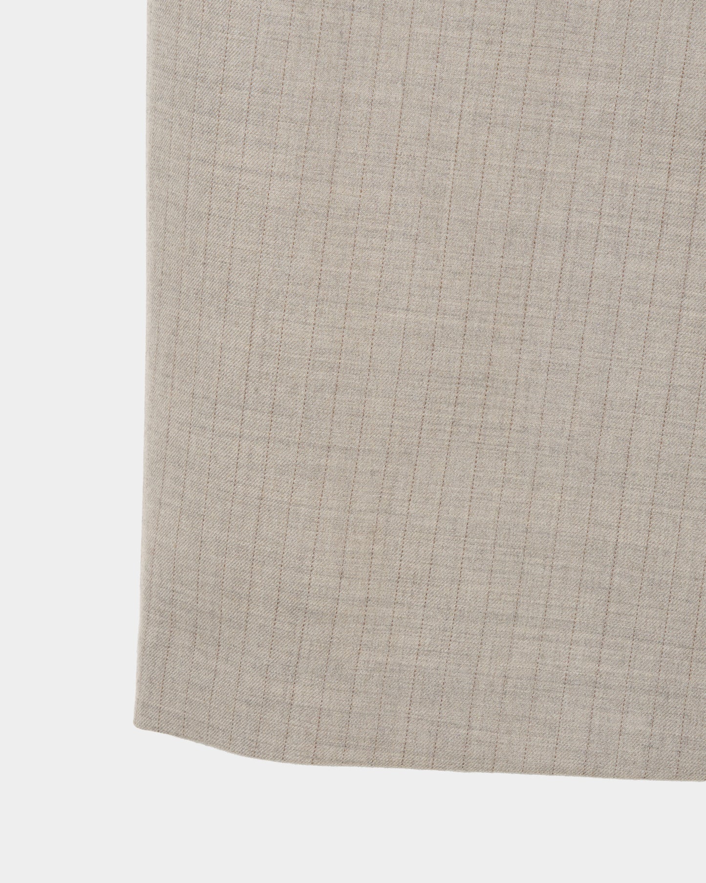 metal buckle stripe wool wrap skirt Greige【Delivery in July 2026】