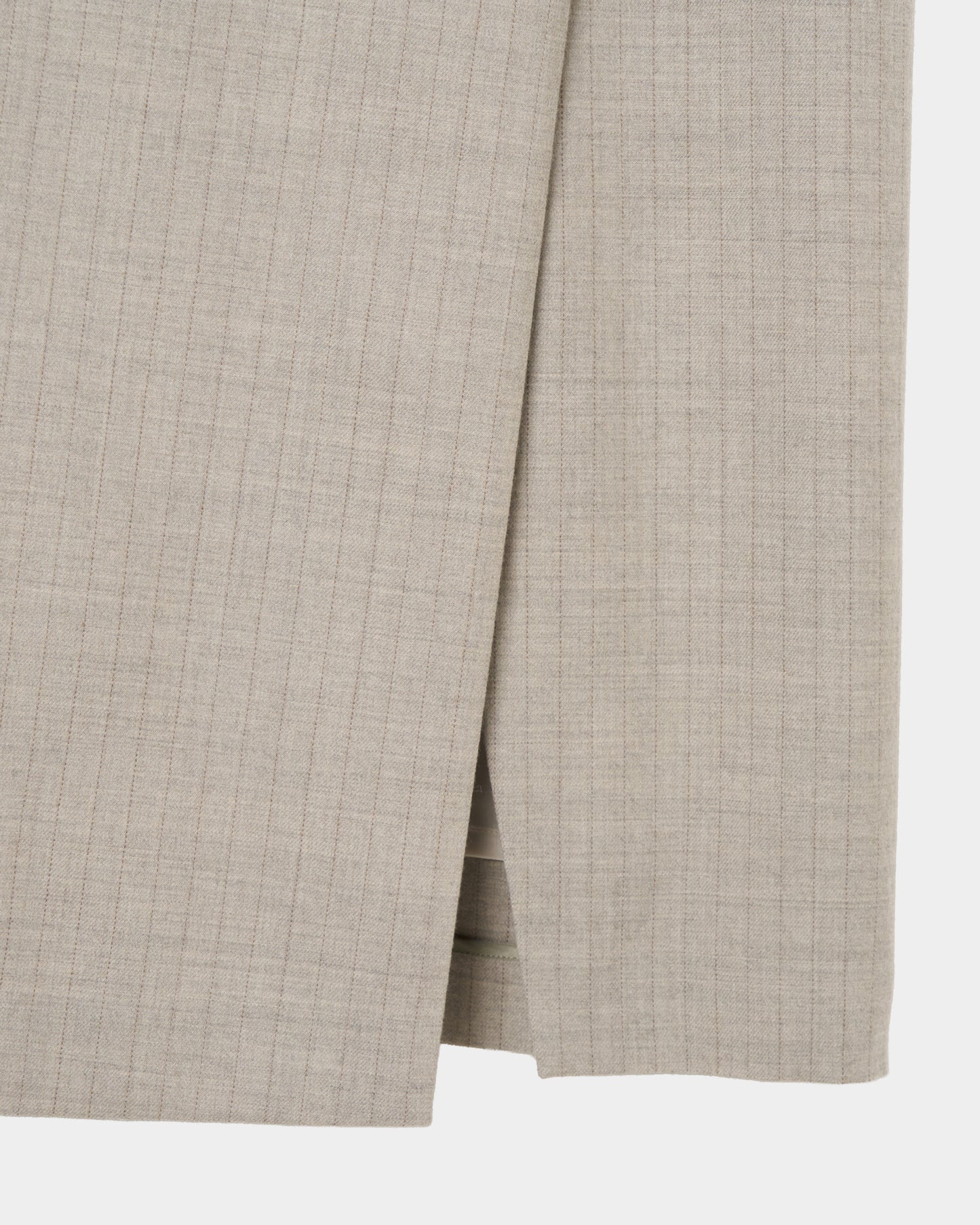 metal buckle stripe wool wrap skirt Greige【Delivery in July 2026】