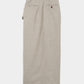 metal buckle stripe wool wrap skirt Greige【Delivery in July 2026】