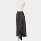 check frilled wrap skirt Black【Delivery in July 2026】