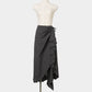check frilled wrap skirt Black【Delivery in July 2026】