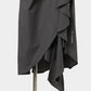 check frilled wrap skirt Black【Delivery in July 2026】