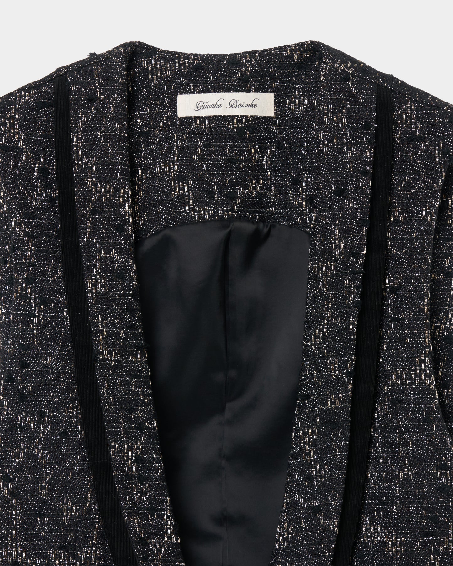 flower lame jacquard black vest【Delivery in September 2026】