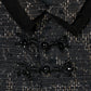 flower lame jacquard black vest【Delivery in September 2026】