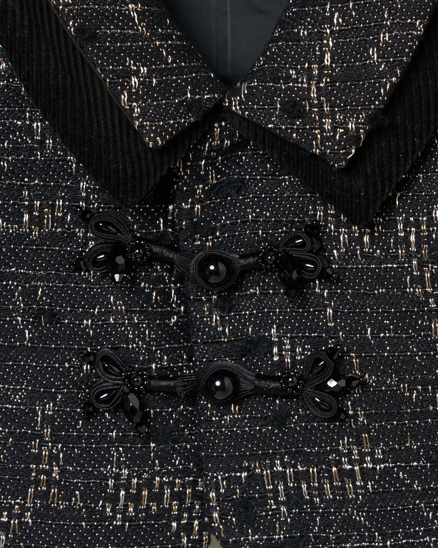 flower lame jacquard black vest【Delivery in September 2026】